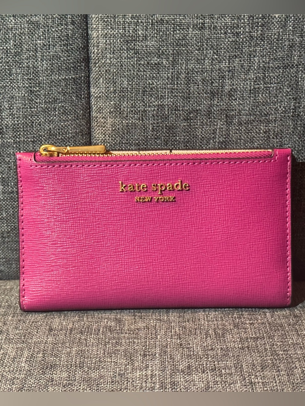 Kate Spade Morgan Small Slim Bifold Wallet Plum Liqueur